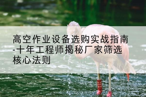 岳麓剪叉式升降机厂家-高空作业设备选购实战指南-十年工程师揭秘厂家筛选核心法则