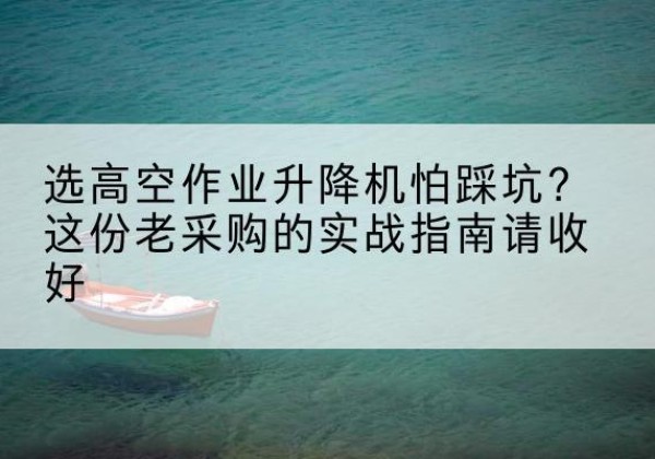 岳麓高空作业升降机厂家推荐-选高空作业升降机怕踩坑？这份老采购的实战指南请收好